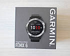 Смарт-годинник Garmin Fenix 6 Silver with Black Band сріблястий з чорним ремінцем, фото 4