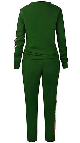 Костюм жіночий спортивний зелений з смужками Point ONE, фото 2