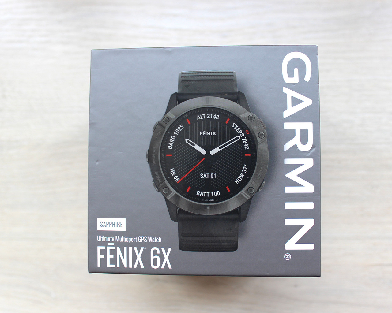 Смарт-годинник Garmin Fenix 6X Sapphire - Carbon Gray DLC with Black Band з чорним ремінцем - фото 4 - id-p1087758282