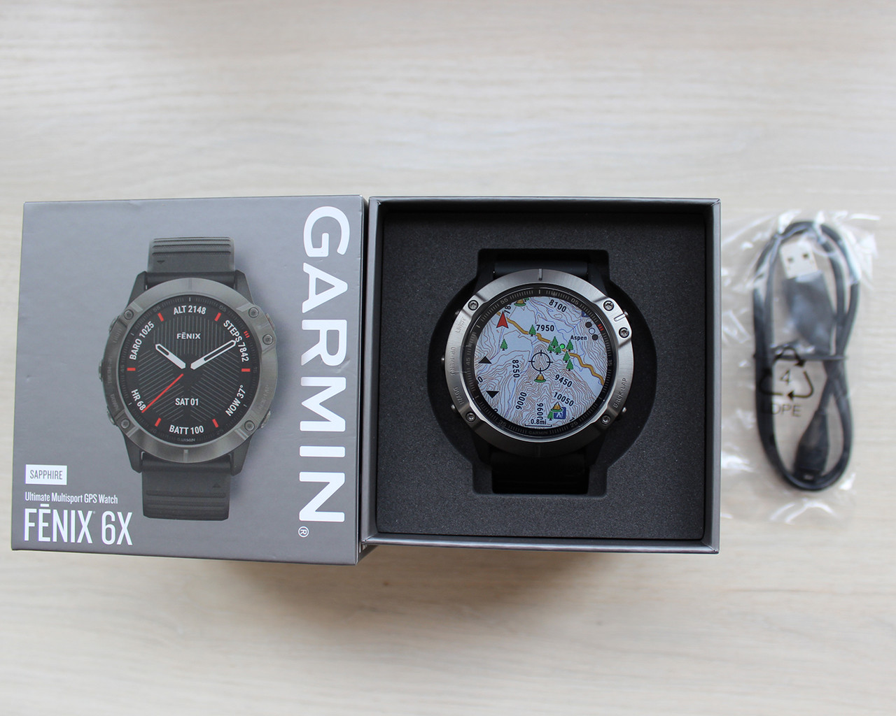 Смарт-годинник Garmin Fenix 6X Sapphire - Carbon Gray DLC with Black Band з чорним ремінцем - фото 7 - id-p1087758282