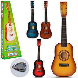 Дитяча гітара 58 см струнна M 1369 з медіатором і запасною струнною