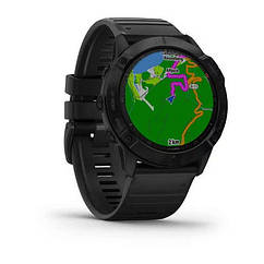 Смарт-годинник Garmin Fenix 6X Pro - Black with Black Band Чорний ремінець