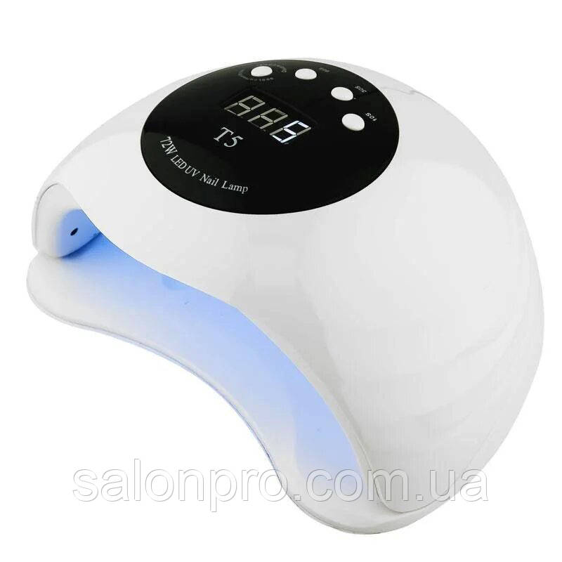 UV LED лампа Nail Lamp T5 72 Вт для сушіння гель і гель-лаку, біла