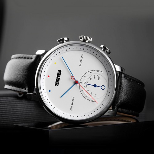Класичні чоловічі годинники Skmei 1399 Black White