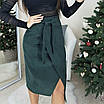 Стильна спідниця на коліно із замші на дайвінгу на захід, фото 2