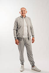 Класичний чоловічий спортивний костюм сірого кольору від виробника