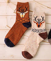 Шкарпетки Олені: світло-коричневі, молочні, довжина 18 см., висота 13 см див.
