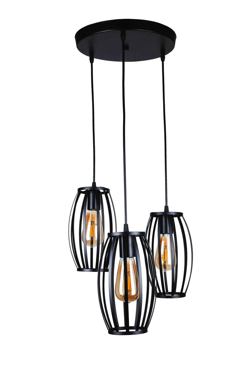 Люстри в стилі лофт Levistella 907014F-3 BK (300)