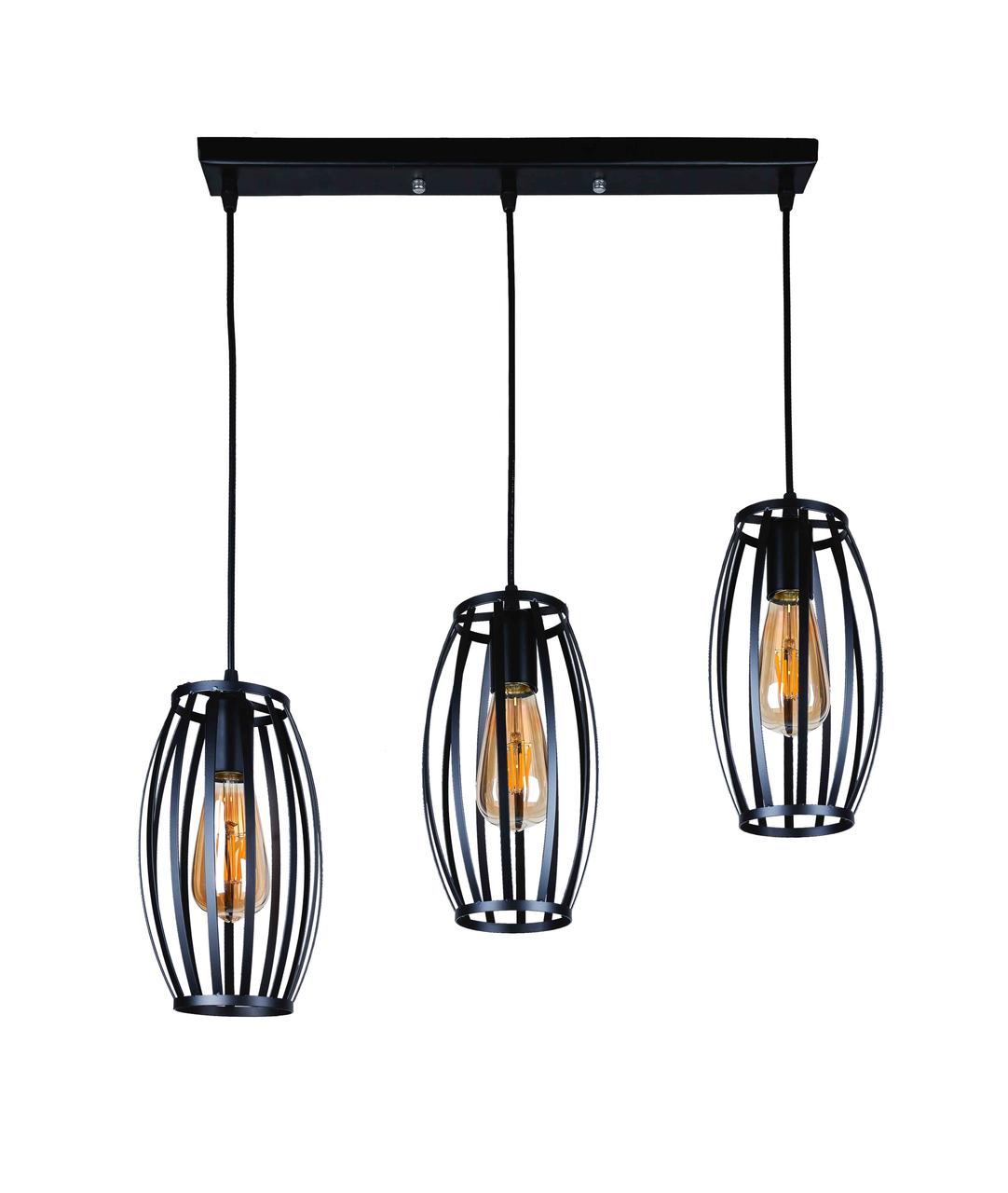 Люстри в стилі лофт Levistella 907014F-3 BK (500)