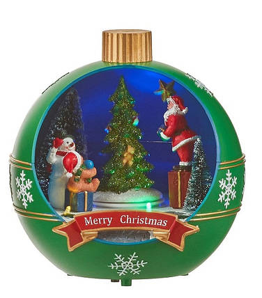 Декоративна прикраса "Куля Новорічна" 18,5*17 см, Luville Collectables, зелений, фото 1