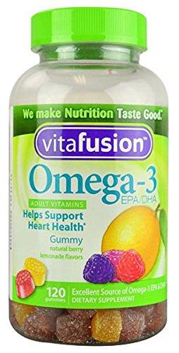 Vitafusion Omega 3 EPA DHA Natural Berry Lemonade вітаміни жувальні з OMEGA -3,  120 шт