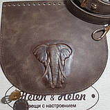 Клапан для сумки "Слон". Колір "Сафарі", фото 4