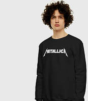 Чорний світшот metallica | стильна кофта