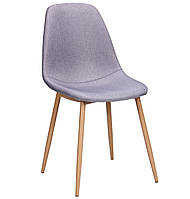 Стильний обідній стілець на металевих ніжках Лучія База метал бук / Сірий для кафе, барів TM AMF