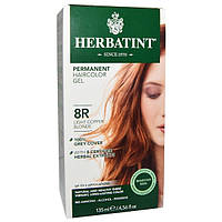 Краска для волос Herbatint - светлый медный блонд 8R, Перманентная краска-гель для волос