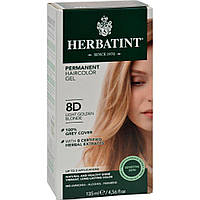 Краска для волос Herbatint - светло-золотистый блонд 8D, Перманентная краска-гель для волос