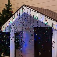 Вулична світлодіодна Гірлянда Бахрома 120 Led Мульти чор/пр 5 х 0,7 м