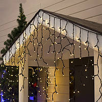 Вулична світлодіодна Гірлянда Бахрома 120 Led Теплий Білий чор/пр 5 х 0,7 м
