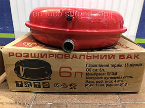 Бак розширювальний для систем опалення 6 л. плоский LIDER PUMPS