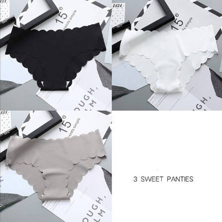 

Женские бесшовные трусы XL (48 размер) - в наборе 3шт. 75% нейлон, 25% спандекс, Разные цвета