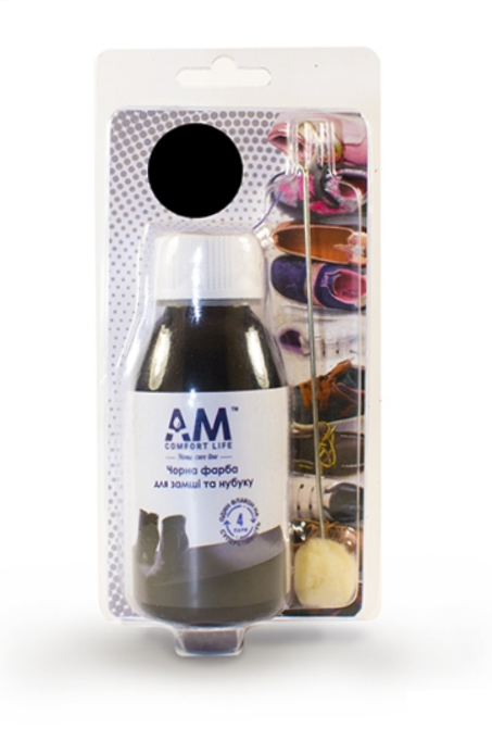 

Универсальная краска для кожи AM Comfort Life 100мл Черная, Черный