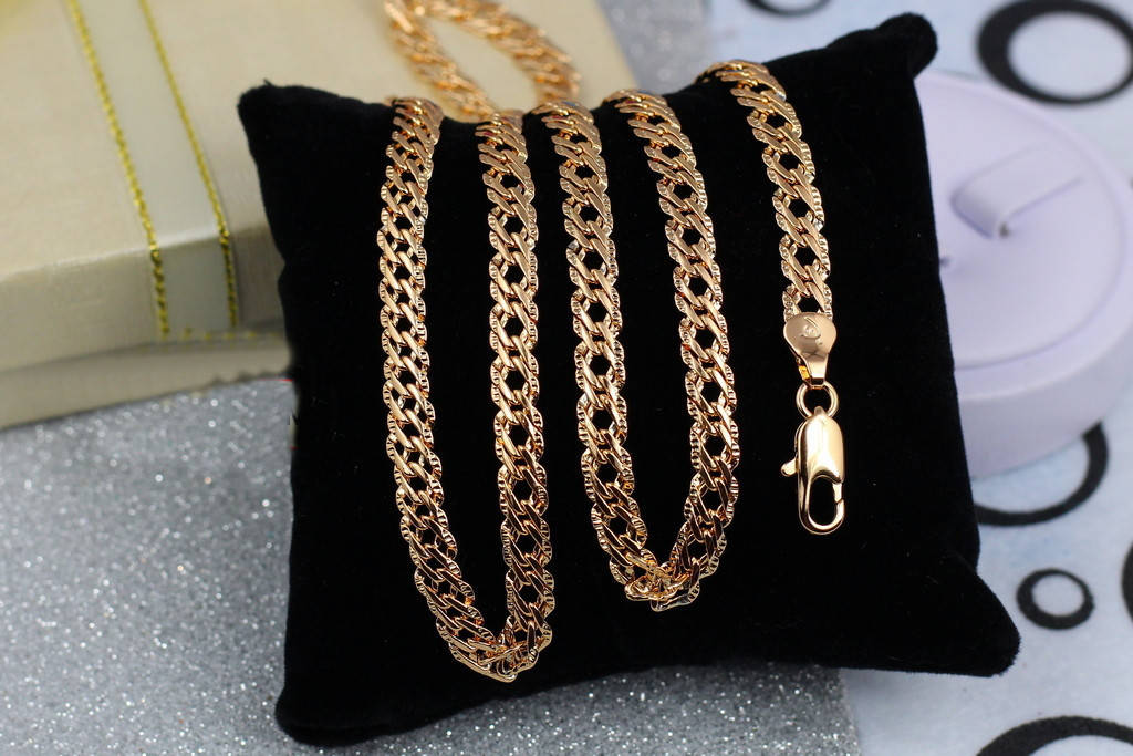 

Цепь Xuping Jewelry ромб с огранкой 50 см 5 мм золотистая