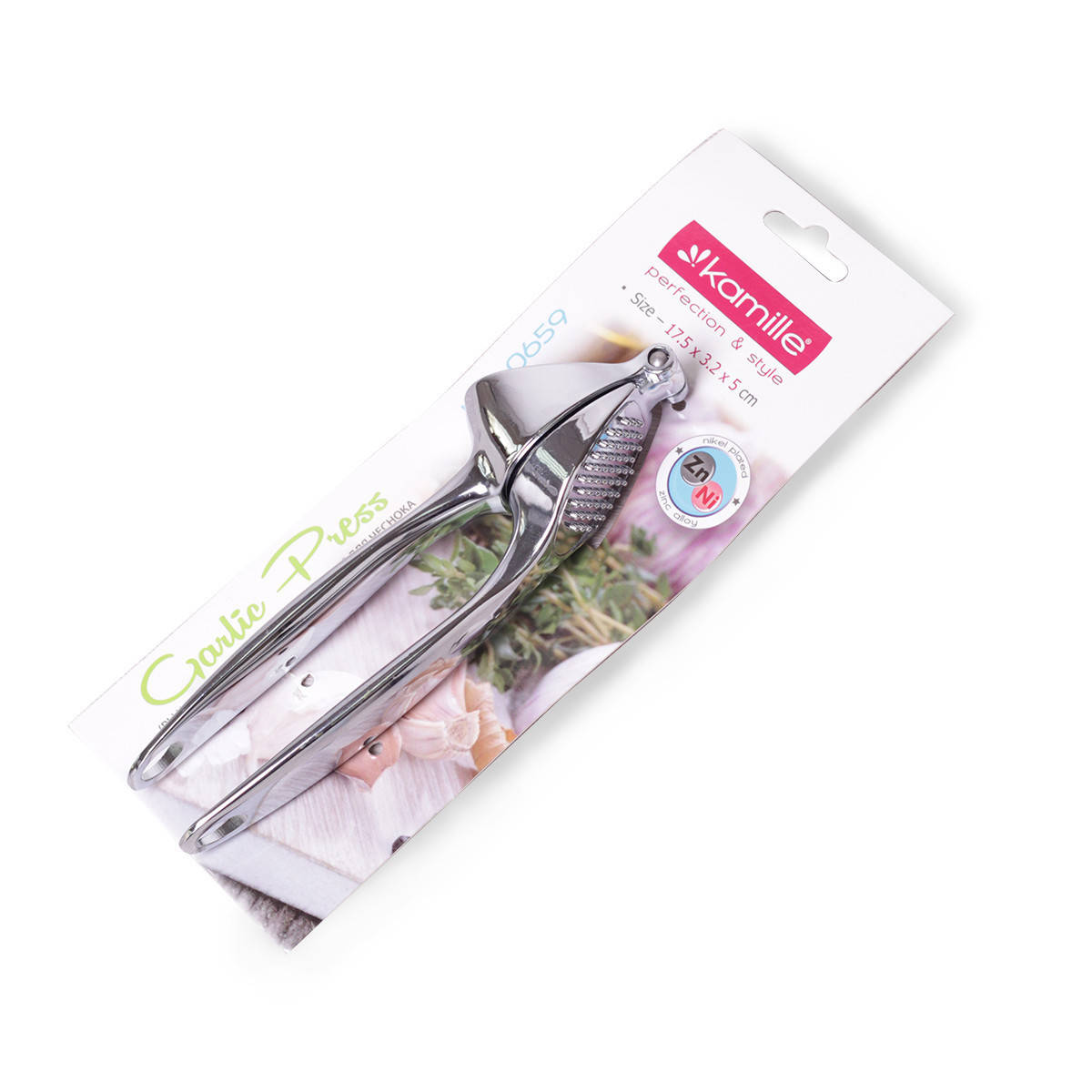 

Пресс для чеснока Kamille KM-0659 (17,5 см)