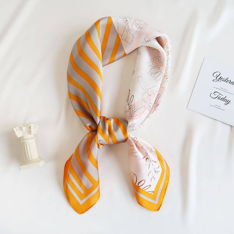 

Шейный платок из искусственного шелка, 70х70 см, Оранжевый