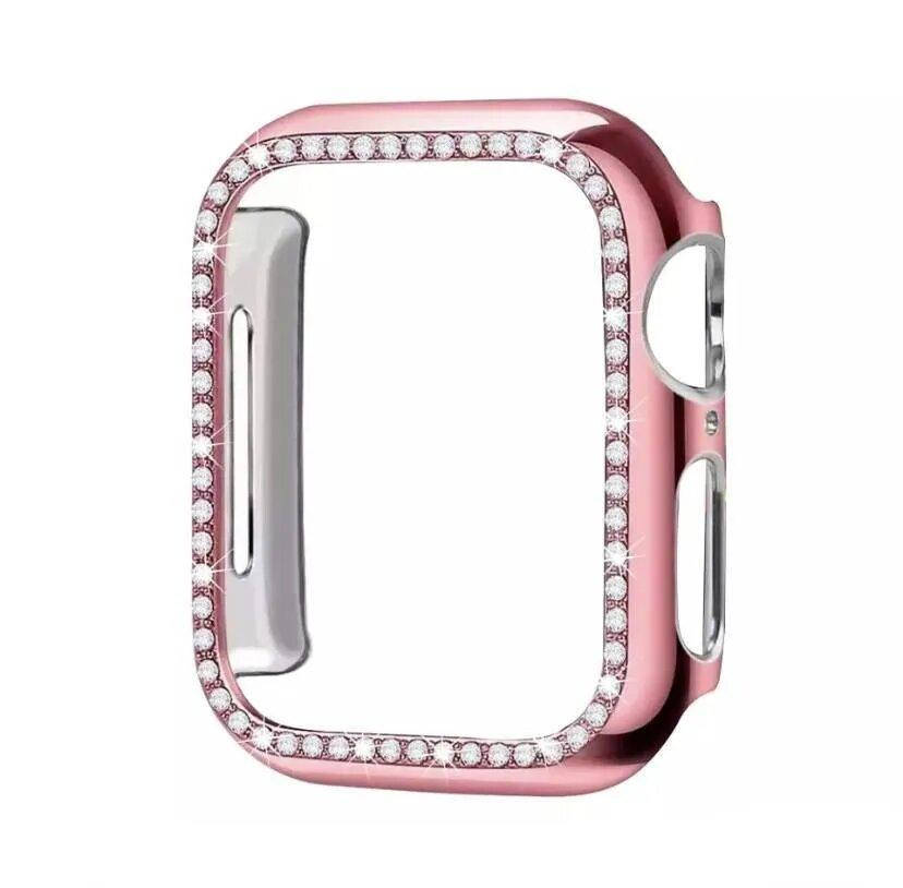

Бампер металический с камнями 40mm Apple Watch Rose Gold