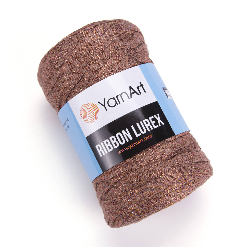 

Пряжа YarnArt Ribbon Lurex 742 коричневый с медным (Ярнарт Риббон Люрекс)