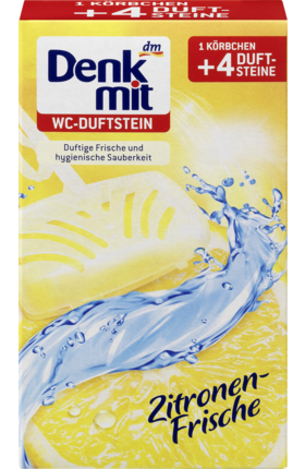 

Подвесные таблетки для унитаза Denkmit WC Zitronen-Frische, 4шт. - 40 гр.