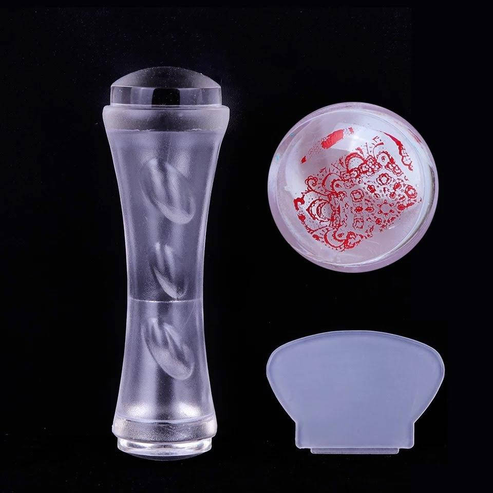 

Набор для стемпинга (Штамп+ скрапер, 2,8 * 9,5 ), Прозрачный