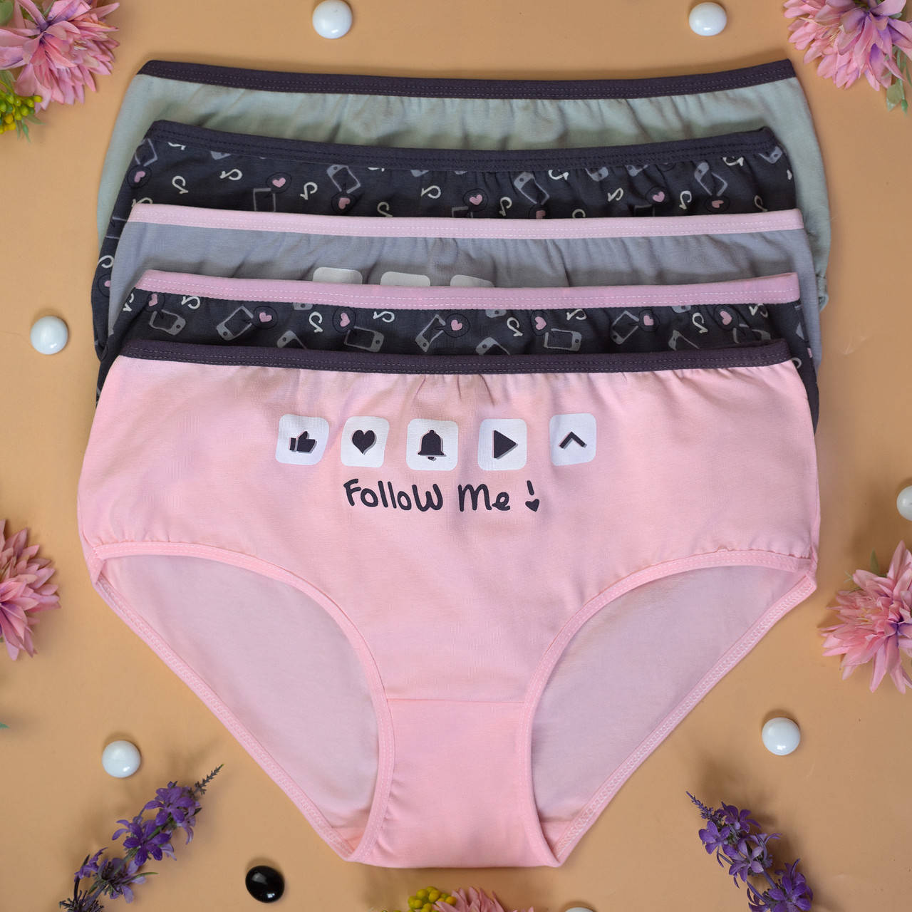 

Трусы слипы женские Donella Турция батал L, XL, 2XL, 3XL | 5 шт.