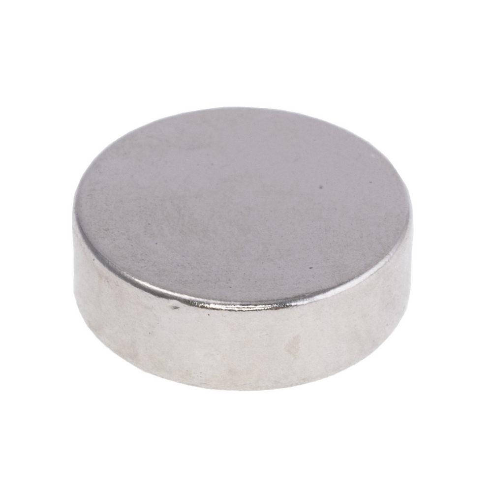

Магнит NdFeB, диск/цилиндр D15 х 5mm (N38), Ni+Cu+Ni (никель) HHII