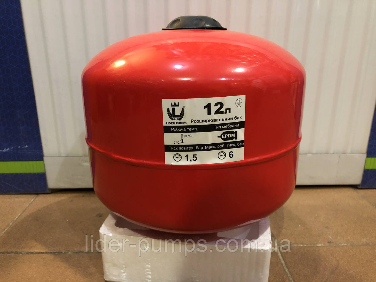 Бак розширювальний для систем опалення 12 л. круглий LIDER PUMPS