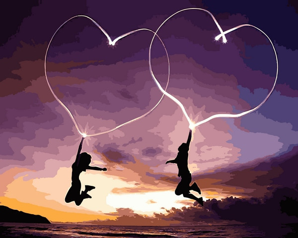 Картина за номерами 40х50 см. Babylon Закохані серця (VP 1224), фото 1