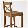 IKEA INGOLF Барний стілець зі спинкою, патині пляма (902.178.11), фото 5