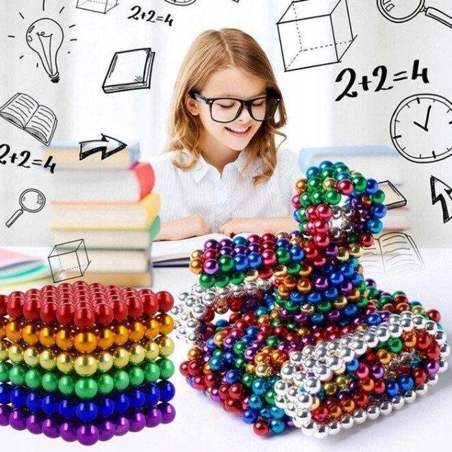 [ОПТ] Головоломка Neocube "Веселка". Магнітні кульки NeoCube, різнокольорові, фото 1