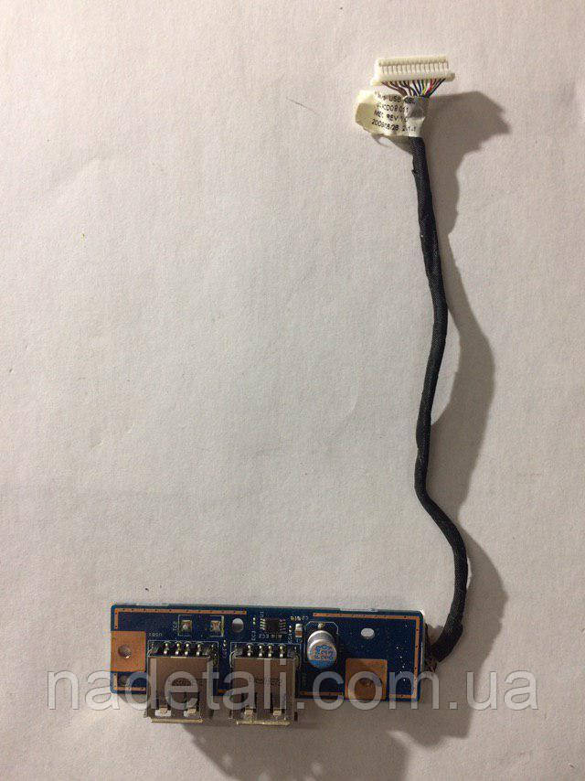 Порт USB зі шлейфом Acer 7535 7735 7538 7738 60.4CD09.011, фото 1
