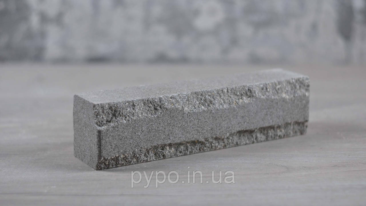 Цегла блискавка половинка стінова Світло-Сірий "Slim Stone".
