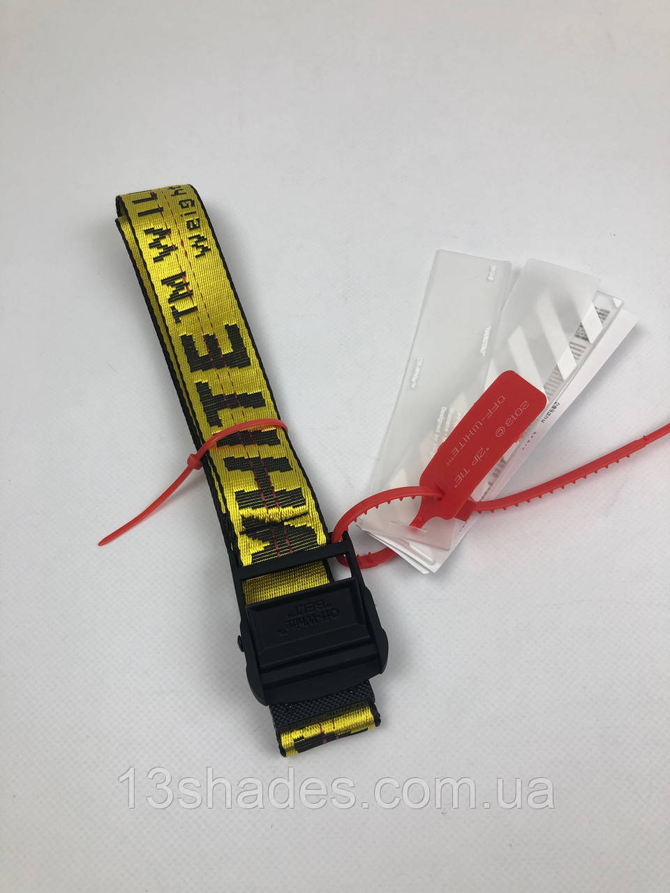 Ремінь пояс унісекс Off White Original оф вайт жовтий, фото 1