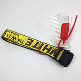 Ремінь пояс унісекс Off White Original оф вайт жовтий, фото 6