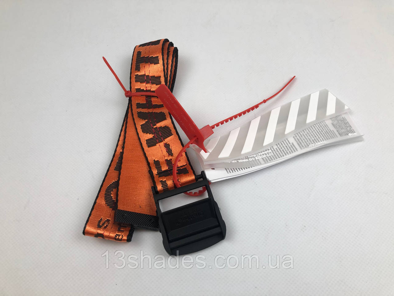 Ремінь пояс унісекс Off White Original оф вайт жовтогарячий, фото 1