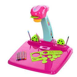 Проєктор зі слайдами 36 шт. рожевий настільний 628-30A