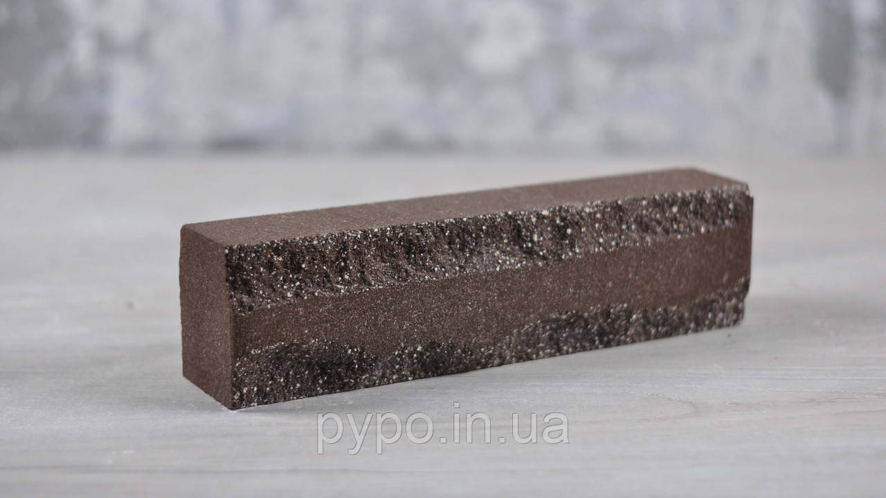 Цегла блискавка половинка Коричневий "Slim Stone".