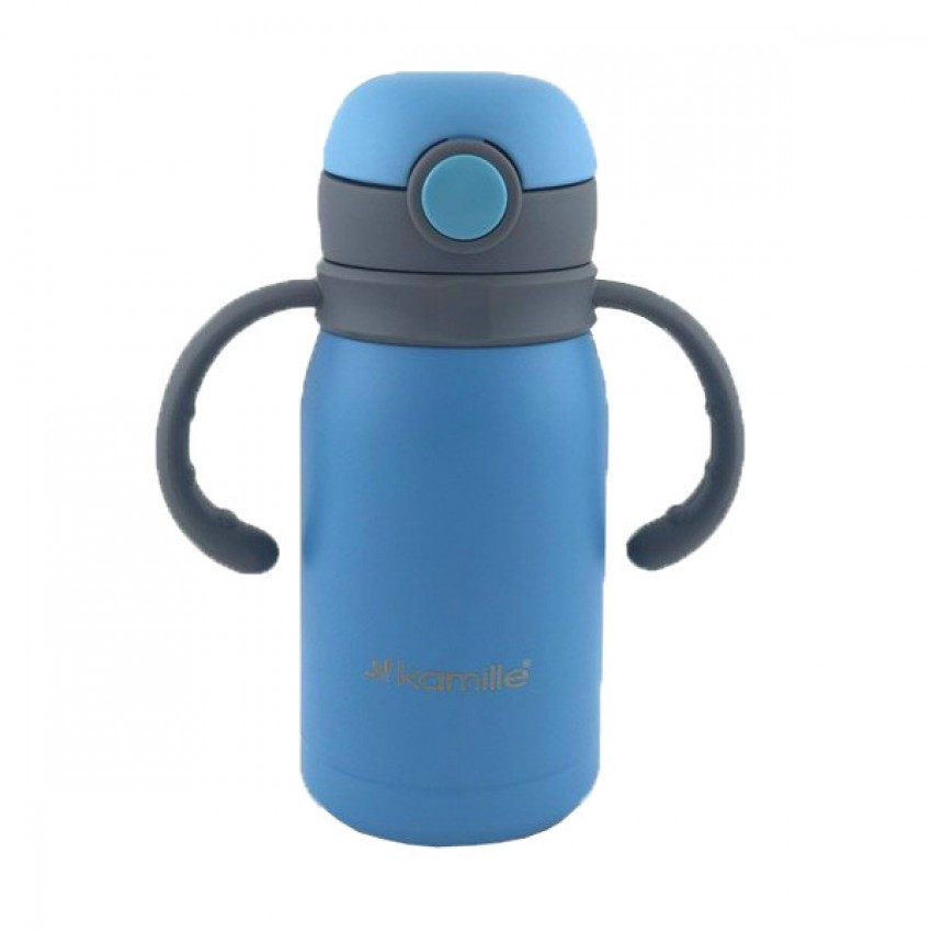 Термос-пляшка дитячий 300 мл. Kamille неіржавка сталь синій 2019-300, фото 1
