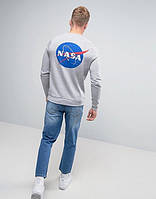 Сірий світшот nasa logo
