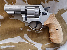 Револьвер під патрон Флобера Profi 3" Satin з дерев'яною ручкою