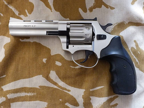 Револьвер під патрон Флобера Profi 4.5" Satin з пластиковою ручкою, фото 2