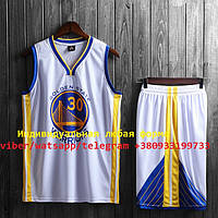 Баскетбольная белая форма Curry №30 (майка+шорты) команда Golden State Warriors